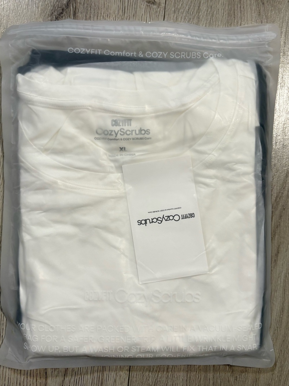 New in package UnderScrubs XL CozyFit CozyScrub 2Pack Black & White Under TShirt